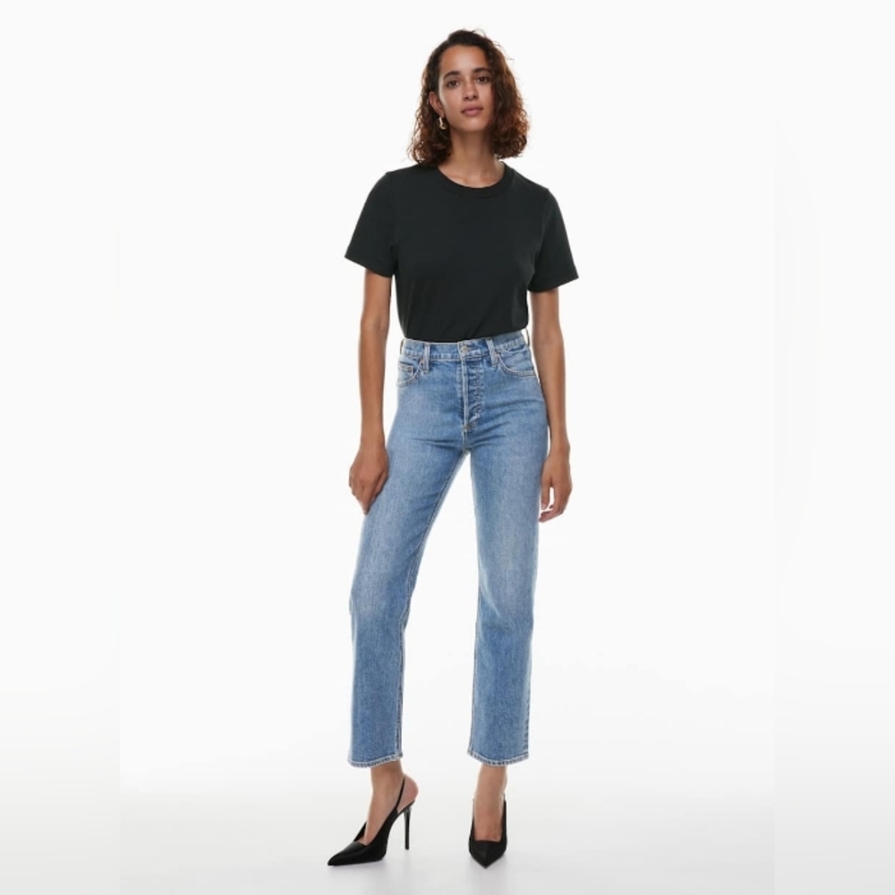 Aritzia Denim Forum The Arlo Hi-Rise Straight Jean 26L Sz 25